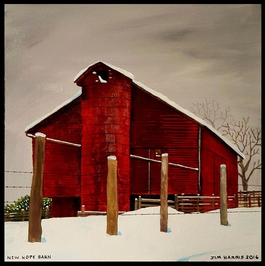 New Hope Barn Painting by Jim Harris