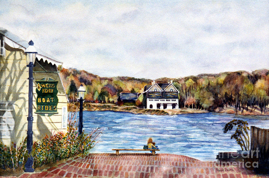 New Hope Ferry Ride Painting by Pamela Parsons