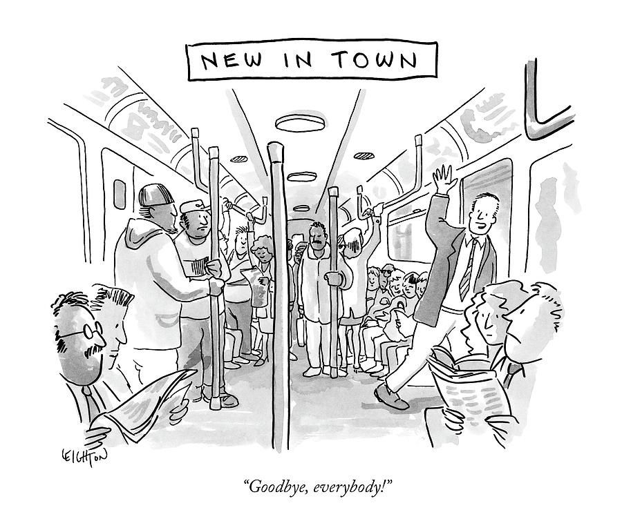 New in Town Drawing by Robert Leighton