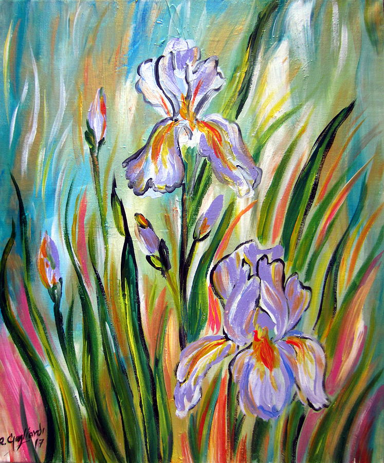 New Irises Painting by Roberto Gagliardi