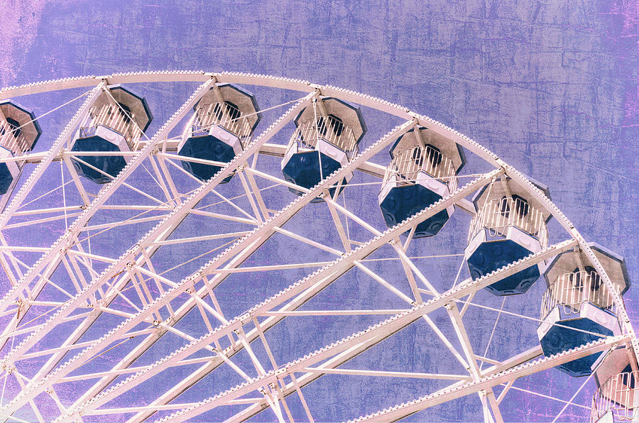 Ferris Wheel Series 2 Purple Photograph by Marianne Campolongo