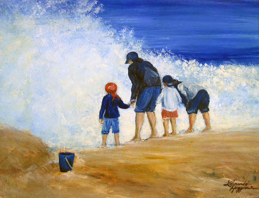 New Jersey Shore Frolick Painting by Leonardo Ruggieri