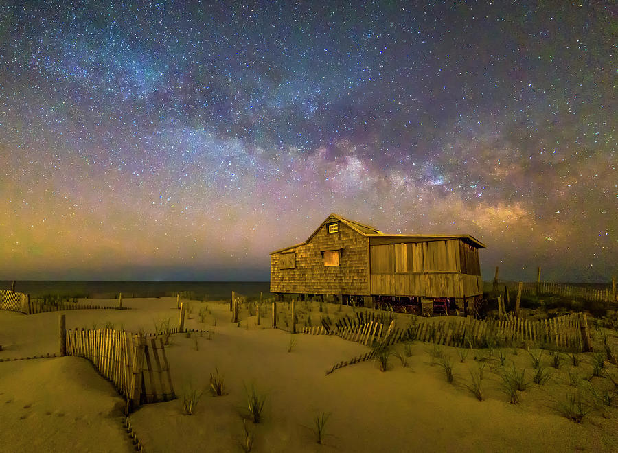 New Jersey Shore Starry Skies and Milky Way Photograph by Susan Candelario