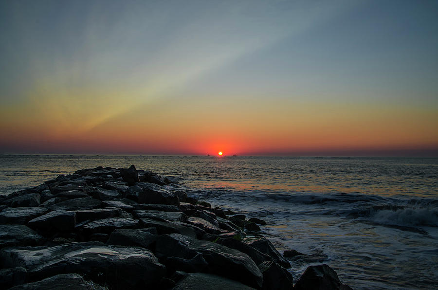 Sunset Photograph - New Jersey Shore - Townsends Inlet by Bill Cannon