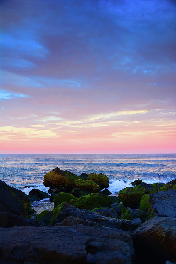 New Jersey Sunset Rocks Photograph by Raymond Salani III