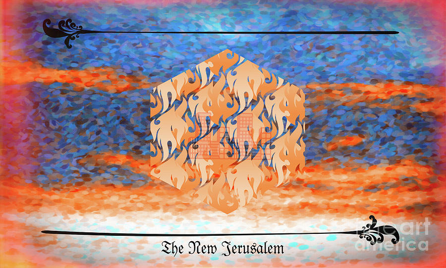 New Jerusalem Orange Digital Art by Donna L Munro