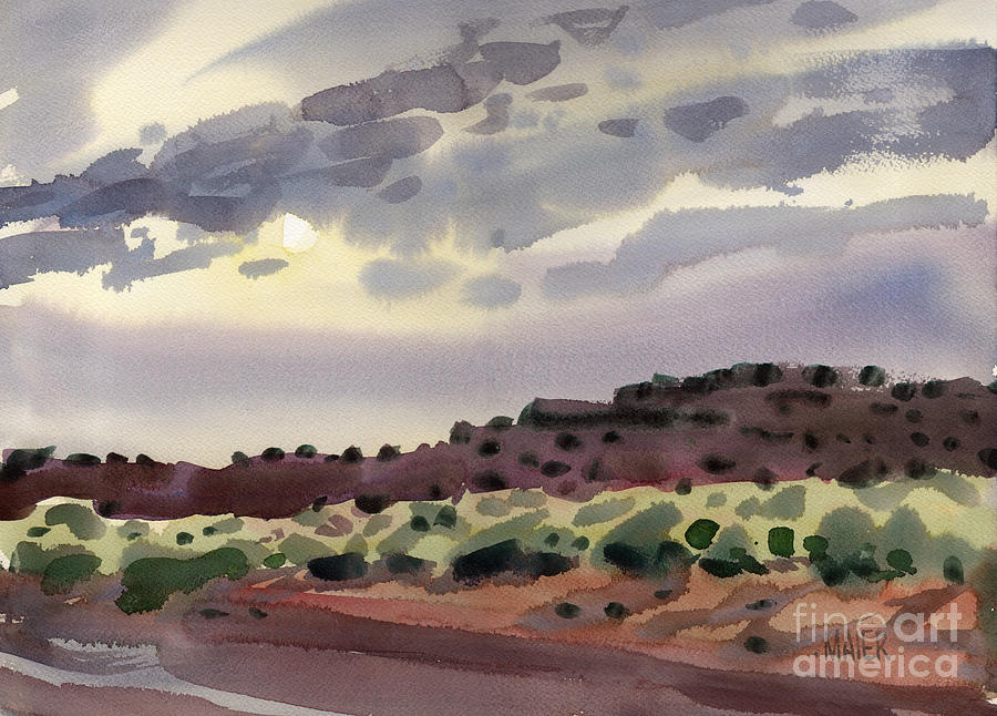 Skyscape Painting - New Mexico Evening by Donald Maier