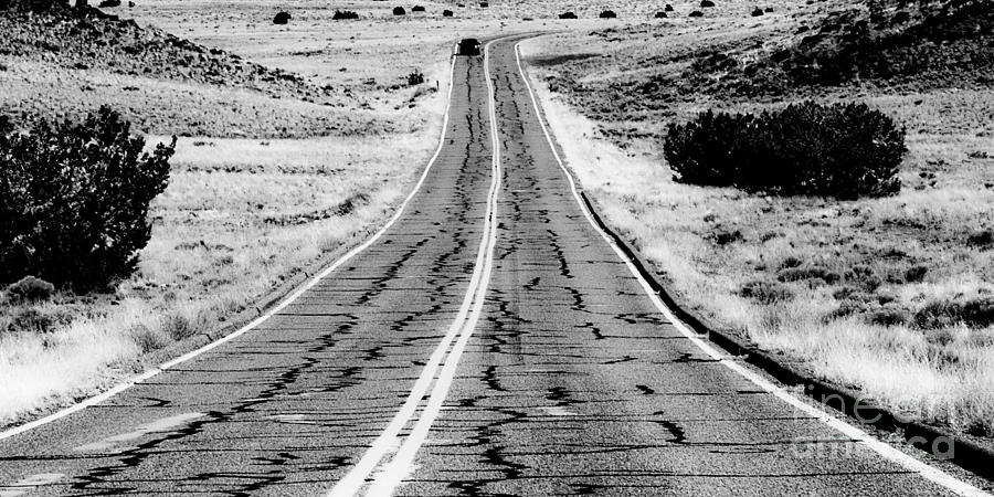 New Mexico Highway BW Photograph by Tim Richards