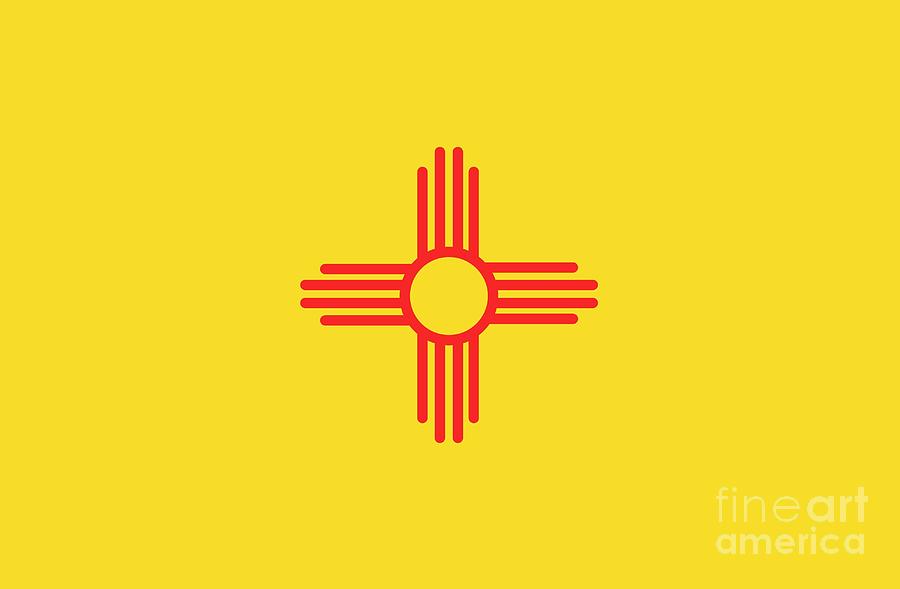 New Mexico state flag Painting by American School