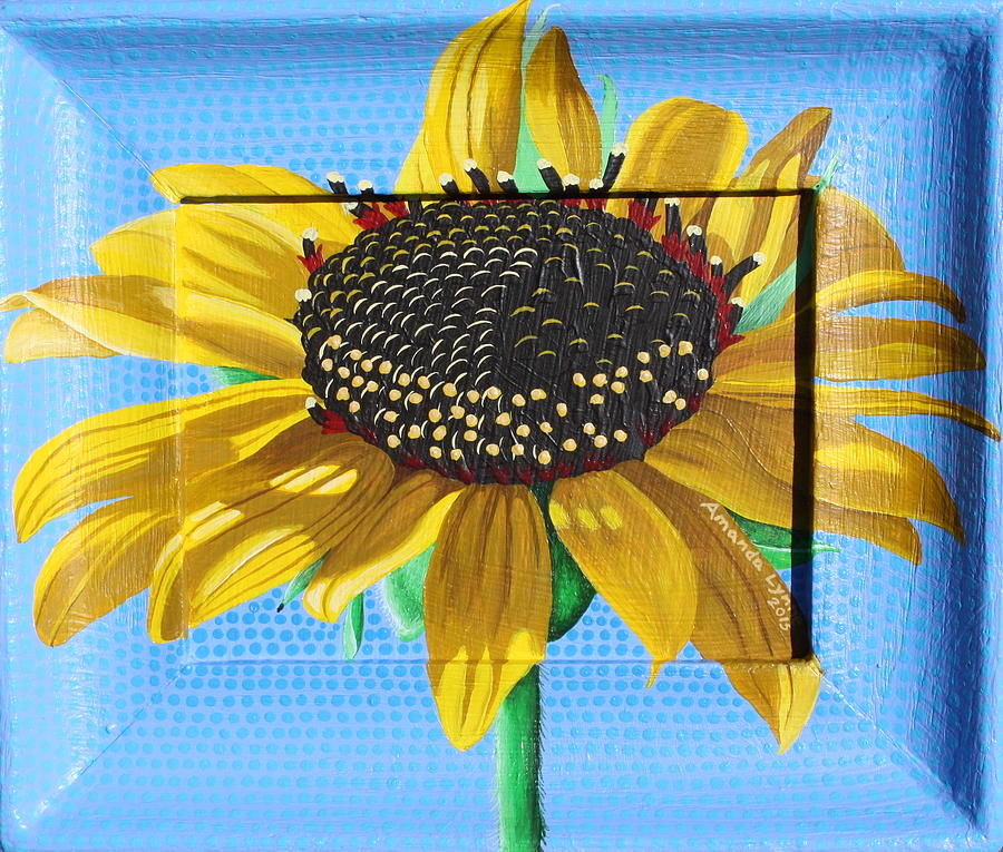 New Mexico Sunflower Painting by Amanda  Lynne