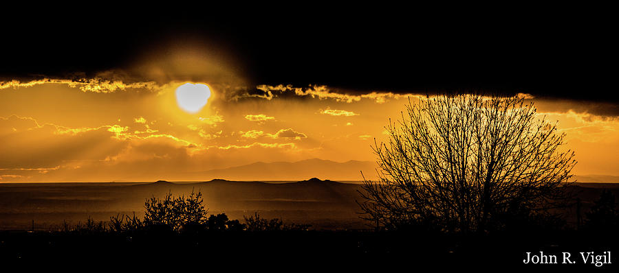 Sunset Photograph - New Mexico Sunset by John Vigil