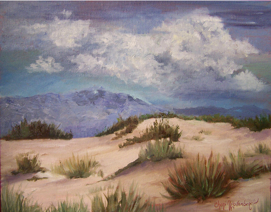 New Mexico White Sands Painting by Cheri Wollenberg