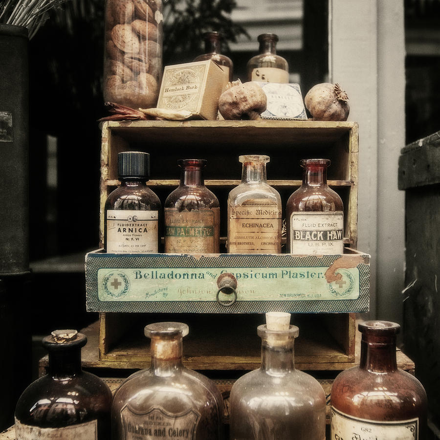 New Orleans Apothecary - square Photograph by Scott Pellegrin