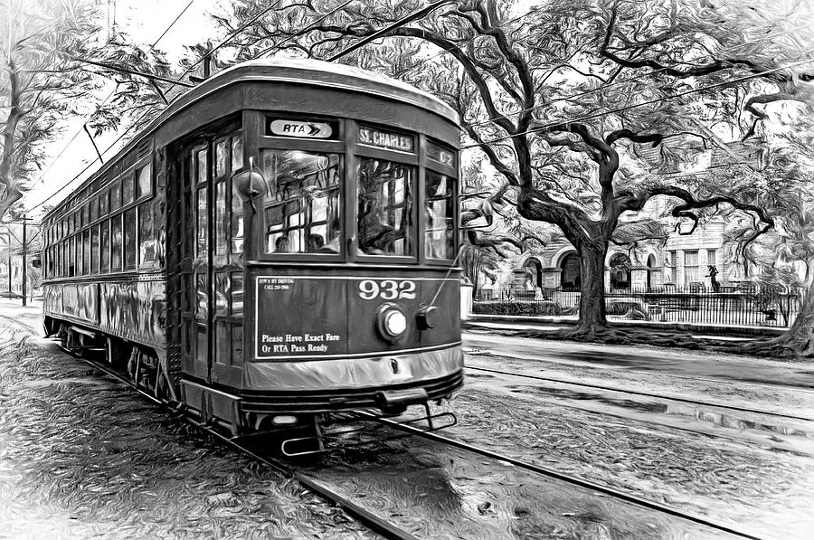 New Orleans Classique - Paint bw Photograph by Steve Harrington