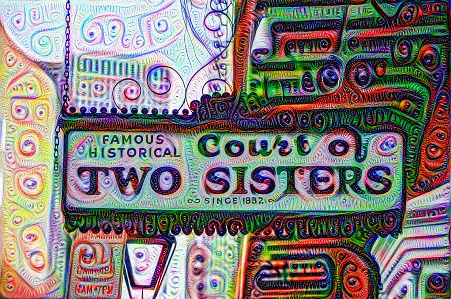 New Orleans - Court of the Two Sisters Painting by Bill Cannon