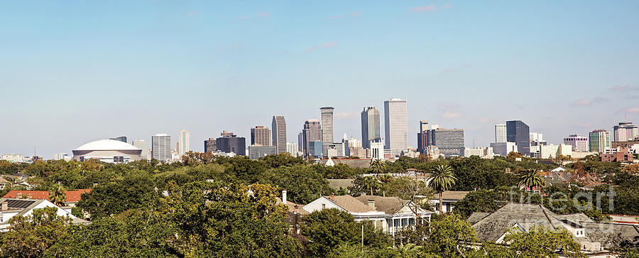 New Orleans Downtown Skyline Panorama Photograph by Scott Pellegrin