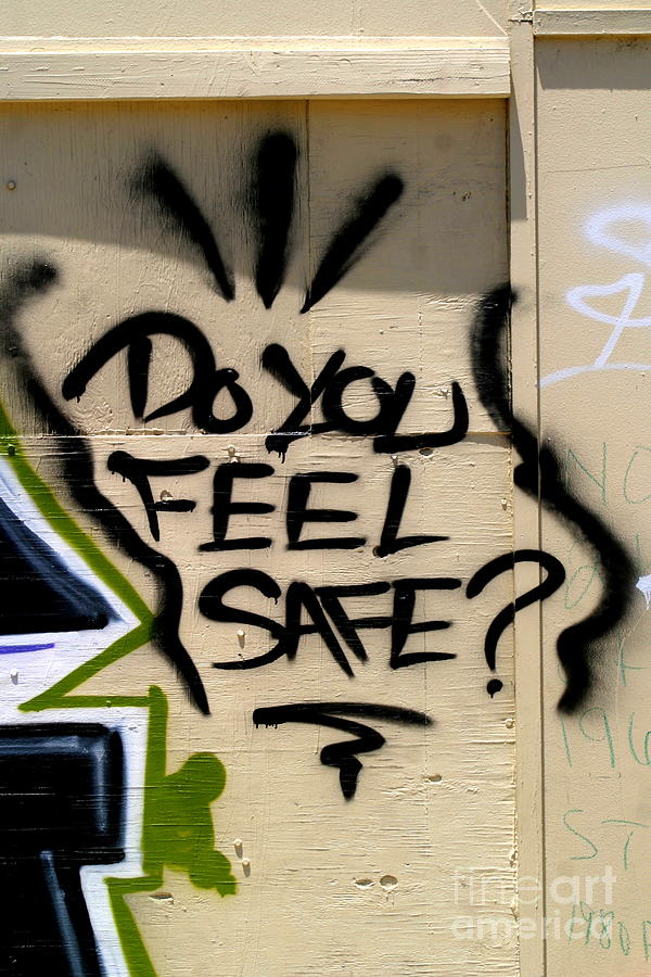 New Orleans Graffitti Social Messges Speak Loud And Clear Do You Feel Safe Photograph