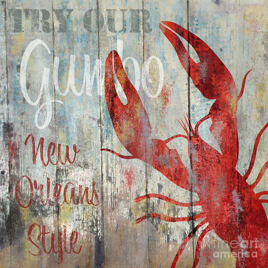 Lobster Painting - New Orleans Gumbo by Mindy Sommers