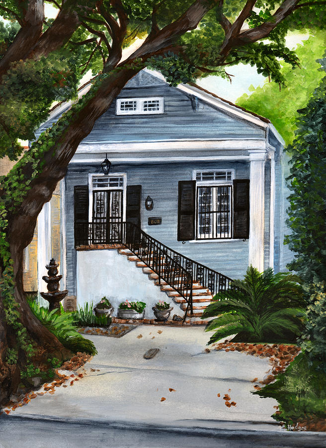 New Orleans Painting - New Orleans Home by Elaine Hodges