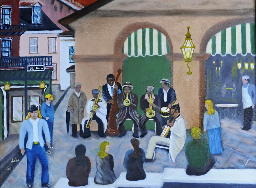 New Orleans Jazz - Rain or Shine Painting by Douglas Ann Slusher
