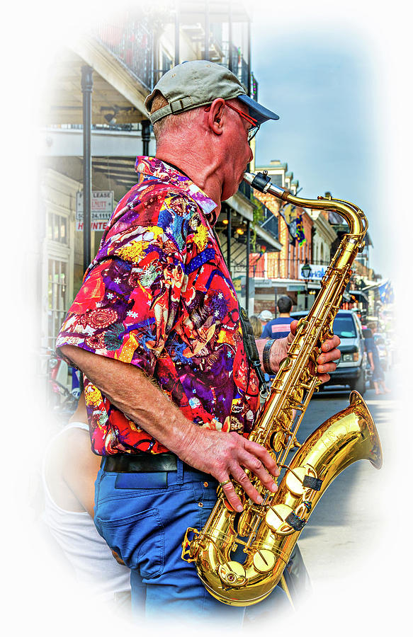 New Orleans Jazz Sax - Vignette Photograph by Steve Harrington
