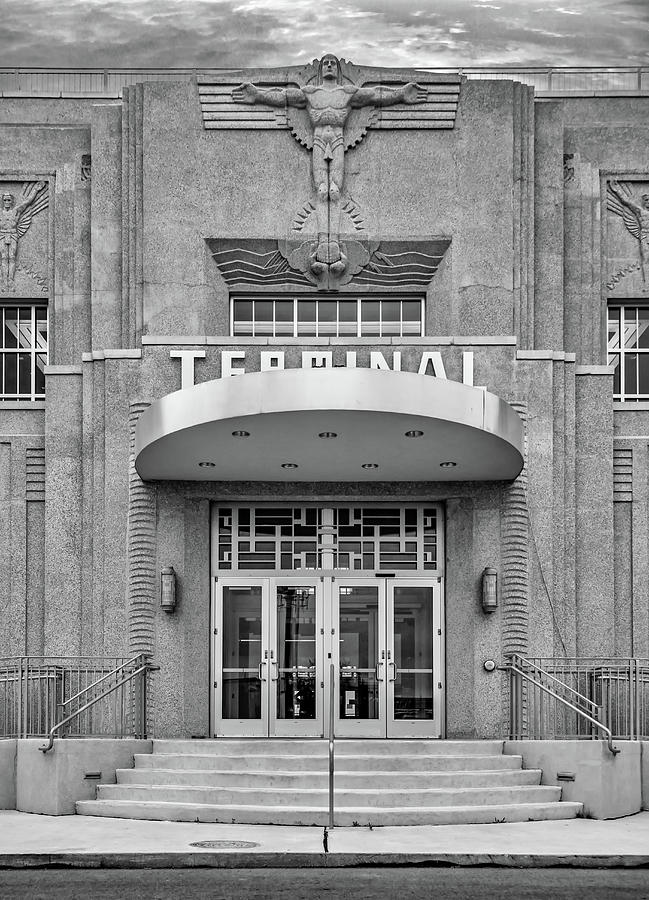 New Orleans Lakefront Airport bw Photograph by Steve Harrington