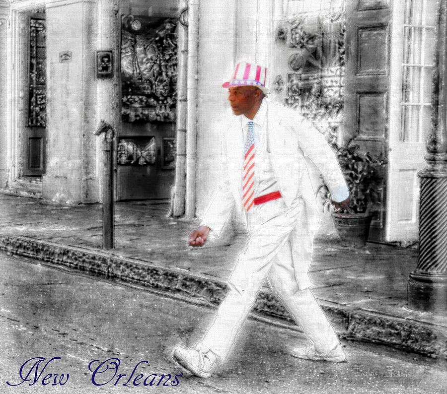 New Orleans Street Mime Painting by Barbara Chichester