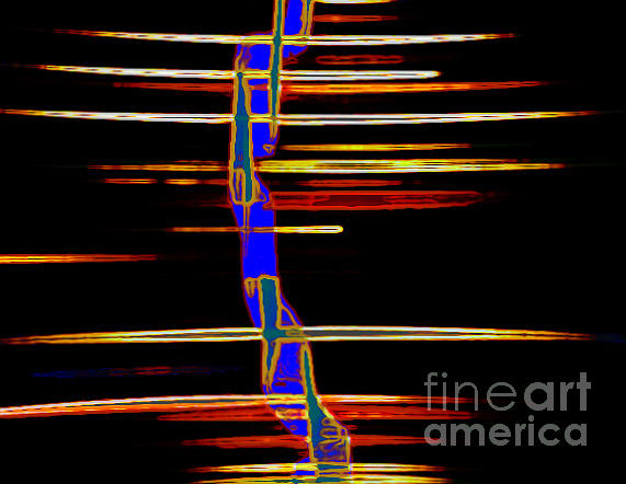 New Orleans Neon Frequency Native American Indan Abstract 3 Photograph