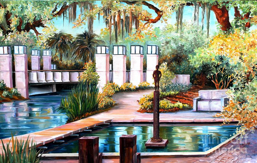 New Orleans Sculpture Garden Painting by Diane Millsap