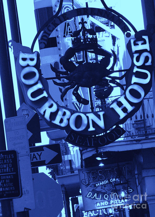 New Orleans Signs in Blues Photograph by Carol Groenen