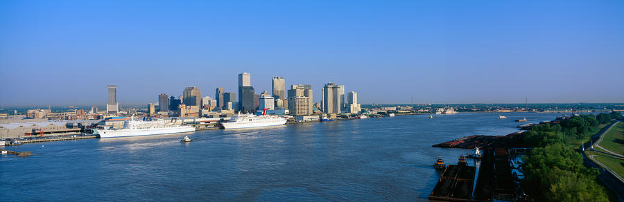 Architecture Photograph - New Orleans Skyline, Sunrise, Louisiana by Panoramic Images