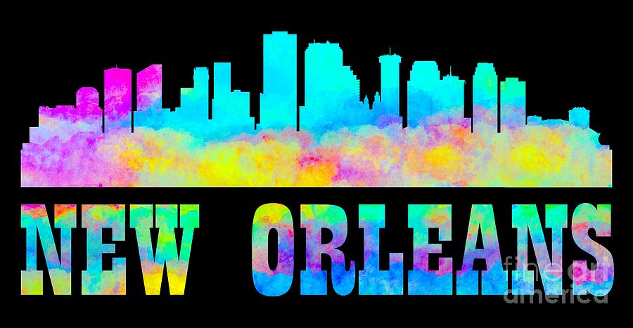 New Orleans Skyline Watercolor Photograph by David Millenheft
