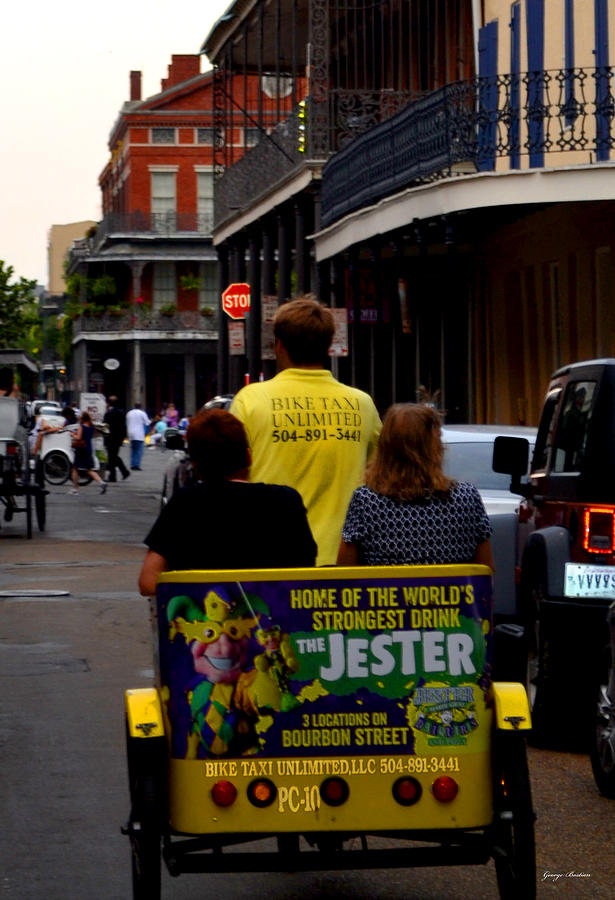 New Orleans Photograph - New Orleans Street Bike Taxi by George Bostian