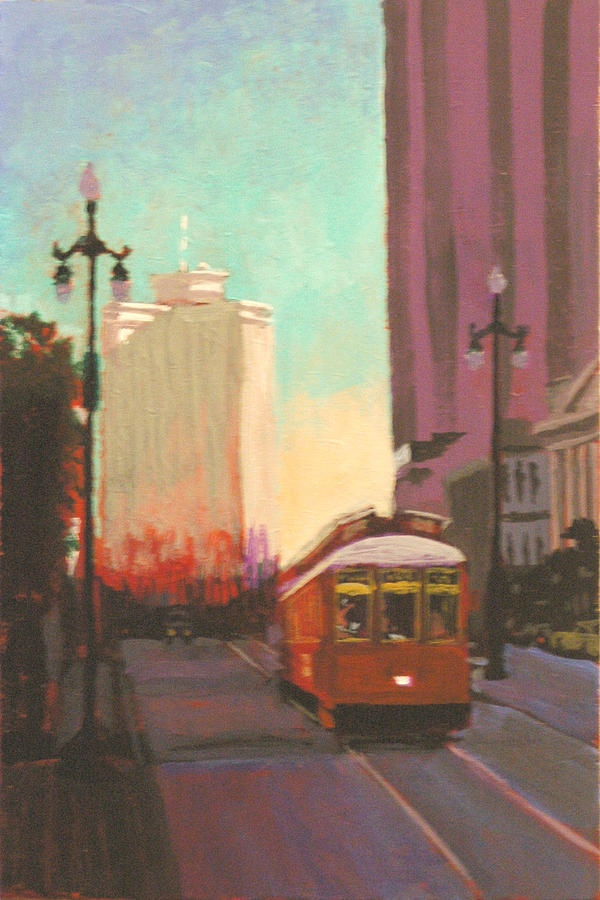 New Orleans Trolley Painting by Robert Bissett