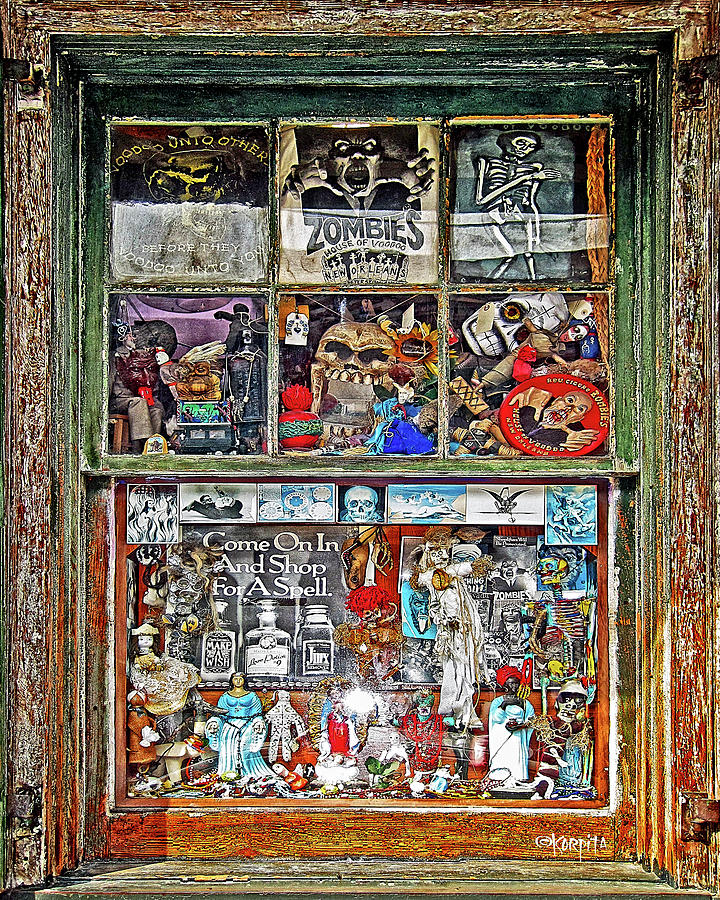 New Orleans Voodoo Shop Reverend Zombie Digital Art by Rebecca Korpita