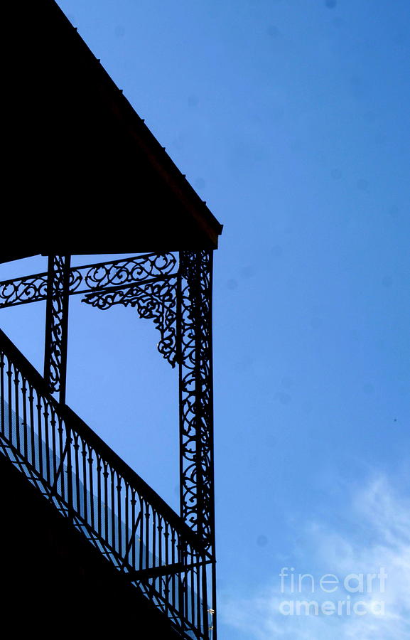 New Orleans Wrought Iron Blue Lace Photograph