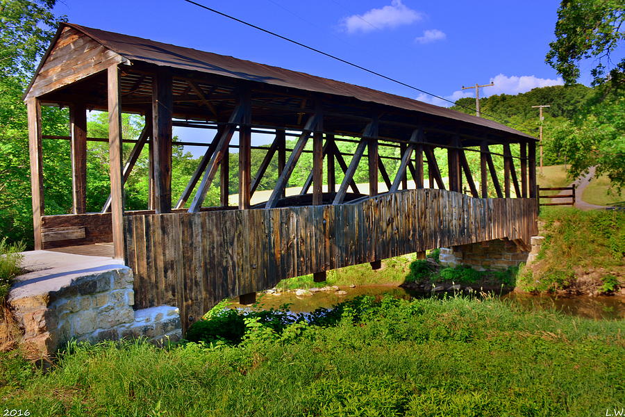 New Paris/Coppetts Covered Bridge Photograph by Lisa Wooten
