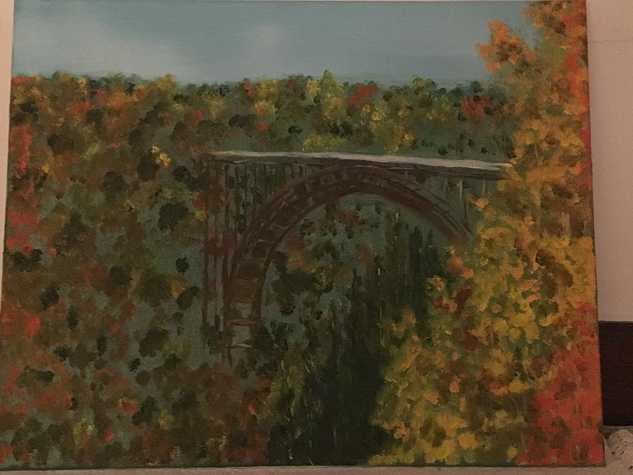 New River Gorge Bridge 2 Painting by David Bartsch