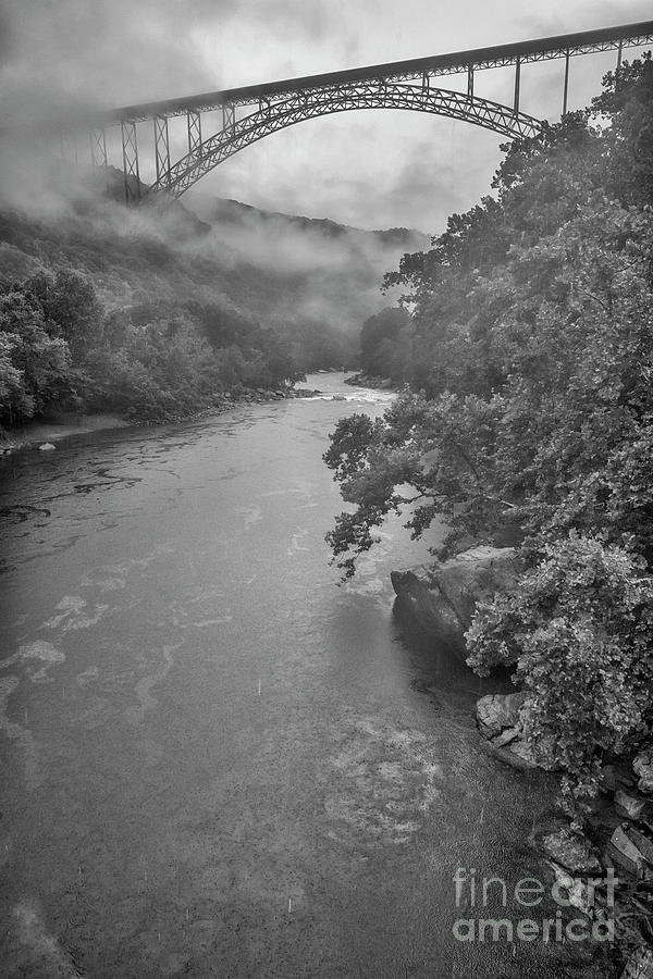 New River Gorge Bridge in Rain Photograph by Thomas R Fletcher