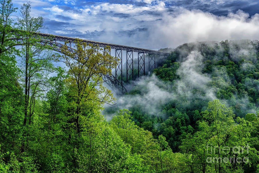 Mountain Photograph - New River Gorge Bridge Morning  by Thomas R Fletcher