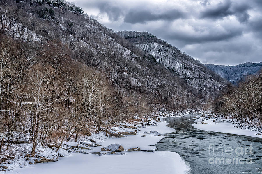 New River Gorge Winter Clouds Photograph by Thomas R Fletcher