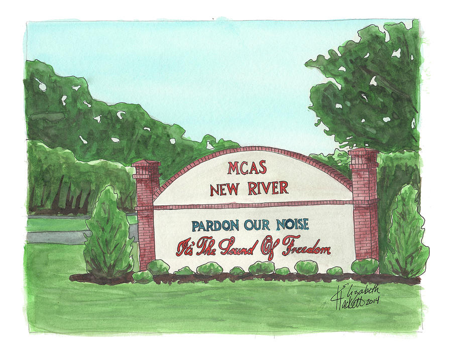 Sign Painting - New River Welcome by Betsy Hackett