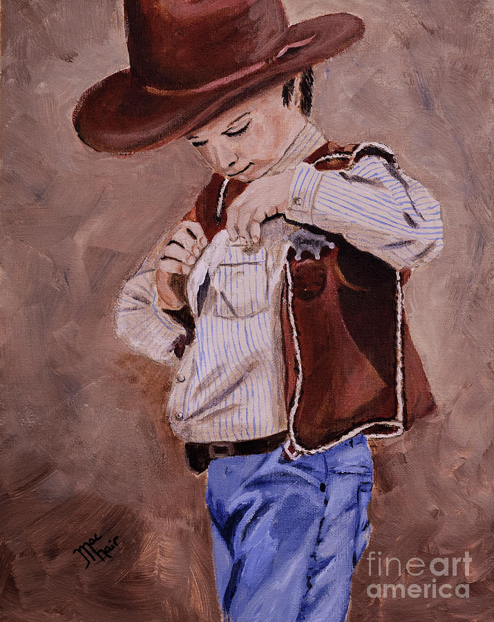 Cowboy Painting - New Sheriff in Town by Jackie MacNair