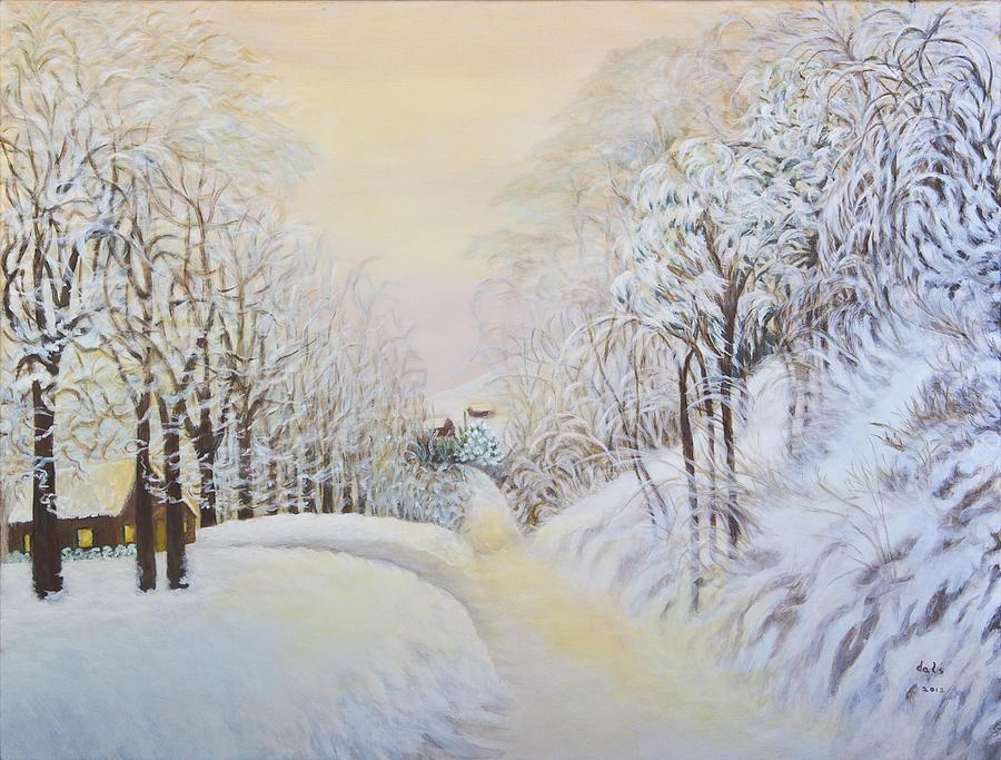 New Snow in Hunting Hills Painting by Douglas Ann Slusher