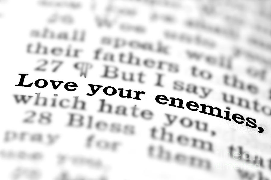 New Testament Scripture Quote Love Your Enemies Photograph by Lane Erickson