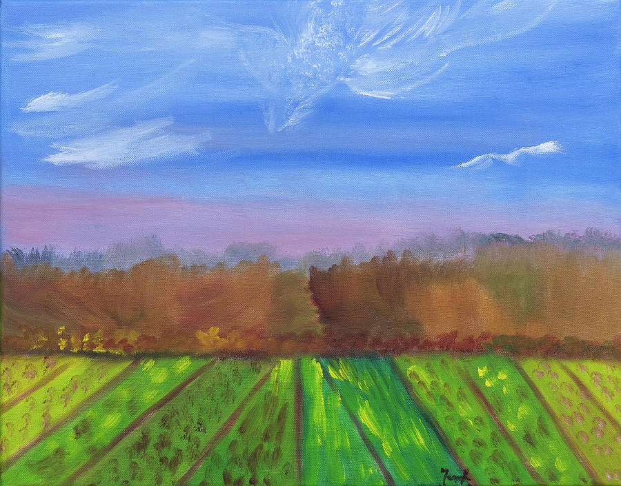Eagle Cloud Soaring Painting by Meryl Goudey
