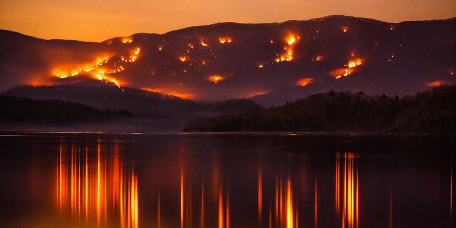 Holston Mountain Burning Photograph