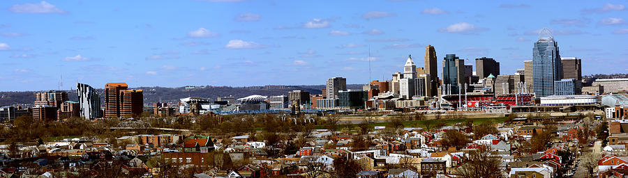 New View Pano City Cincinnati Photograph by Randall Branham
