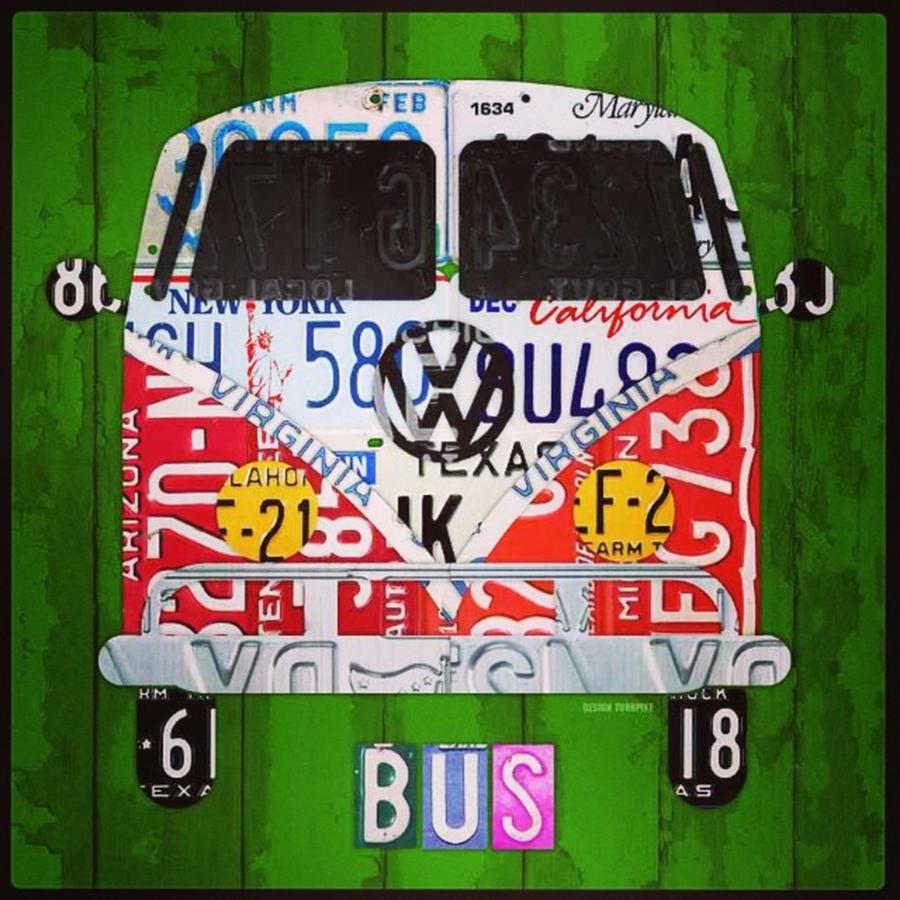 Vintage Photograph - New #vw License Plate Art Series Out On by Design Turnpike