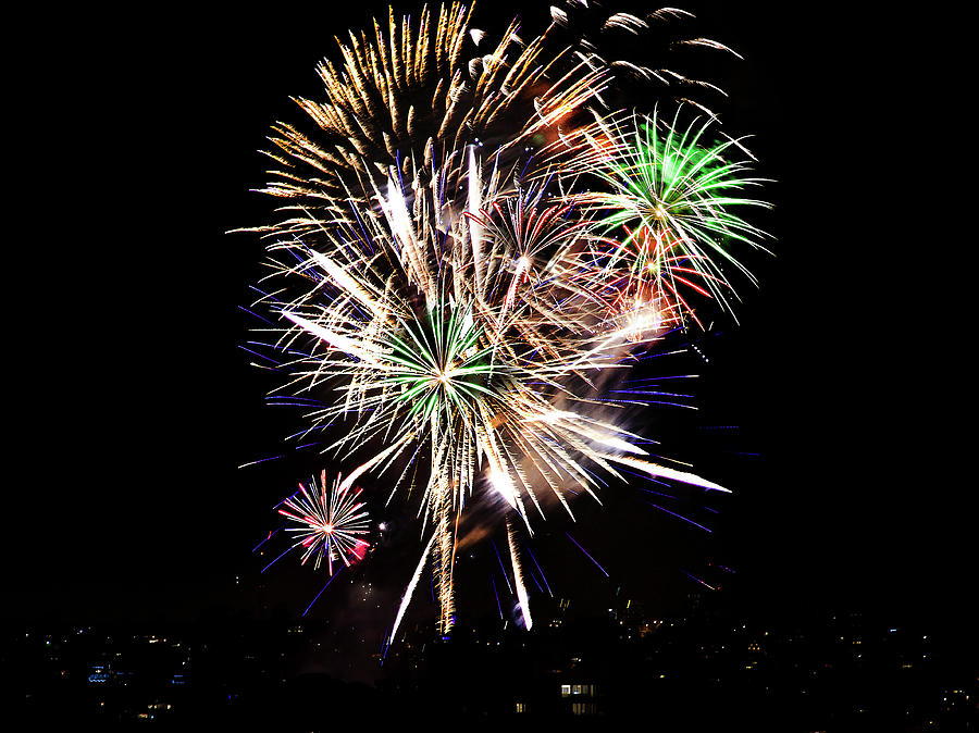 Fireworks Photograph - New Year Celebration In Manly by Miroslava Jurcik
